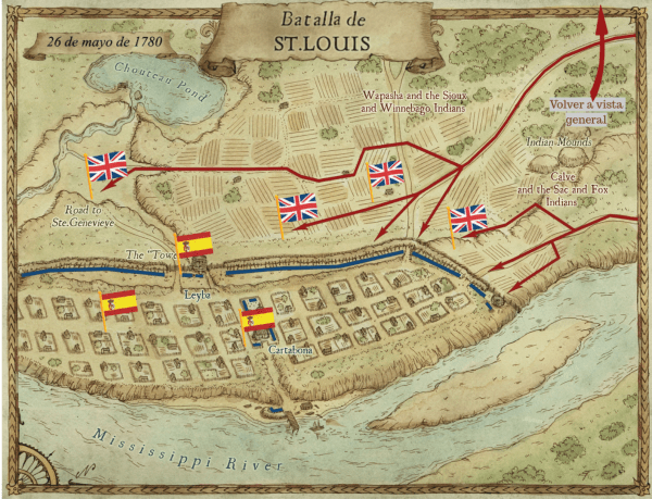 Mapa  La batalla de ST. Louis